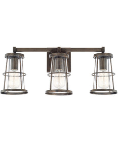 Beaufort 3-Light Vanity In Nordic Grey With Clear Glass