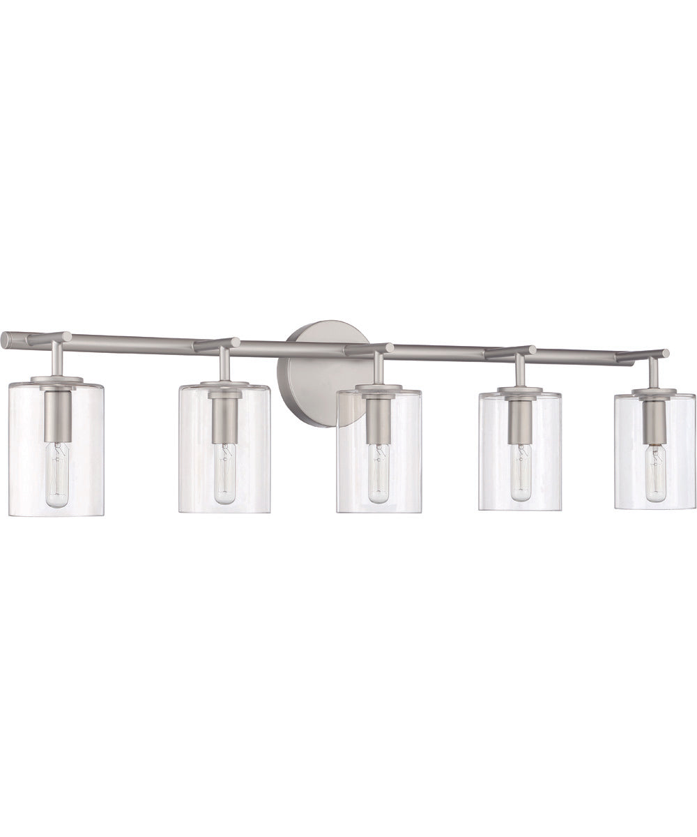 Hailie 5-Light Vanity Satin Nickel