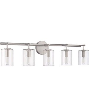 Hailie 5-Light Vanity Satin Nickel