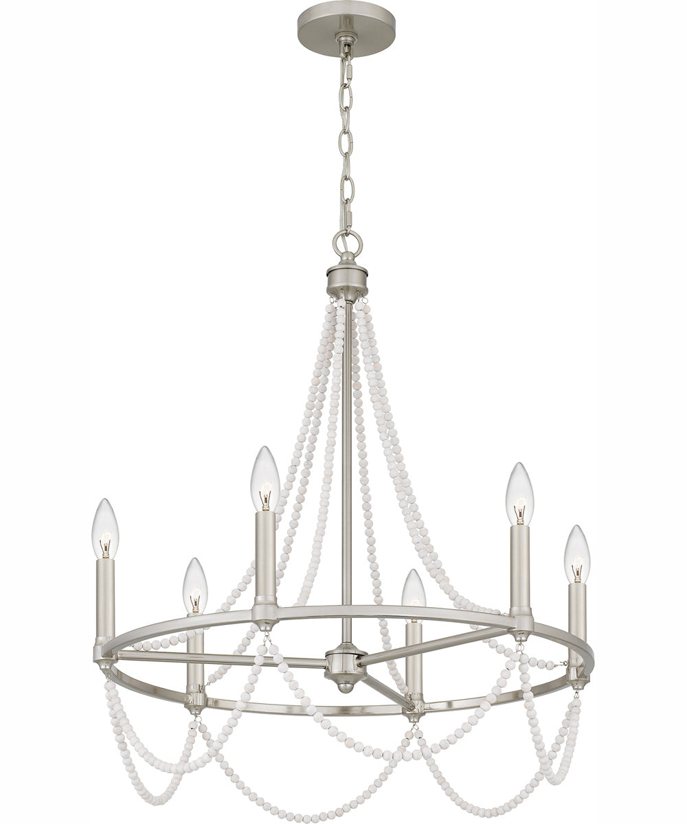 Brigitta 6-light Chandelier Brushed Nickel