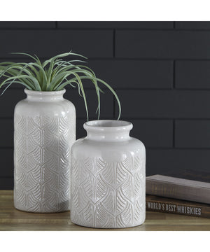 Edwinna Vase Set (2/CN) Gray