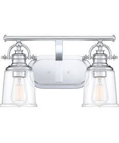 Grant Medium 2-light Bath Light Polished Chrome