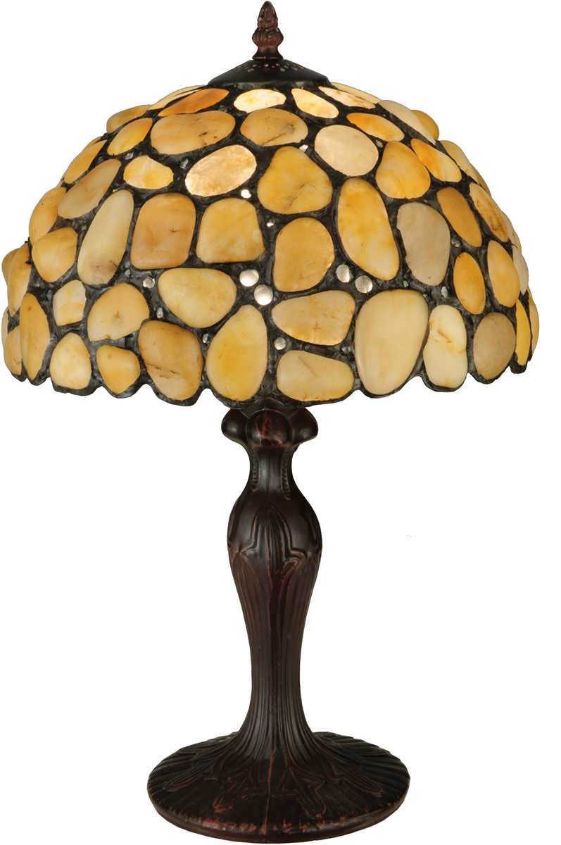 20"H Agata Yellow Table Lamp