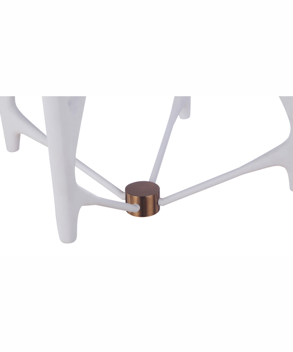 The Reserve 4-Light Foyer Matte White / Satin Brass