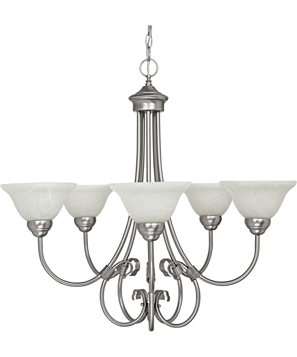 Hometown 5-Light Chandelier In Matte Nickel