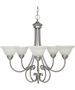 Hometown 5-Light Chandelier In Matte Nickel