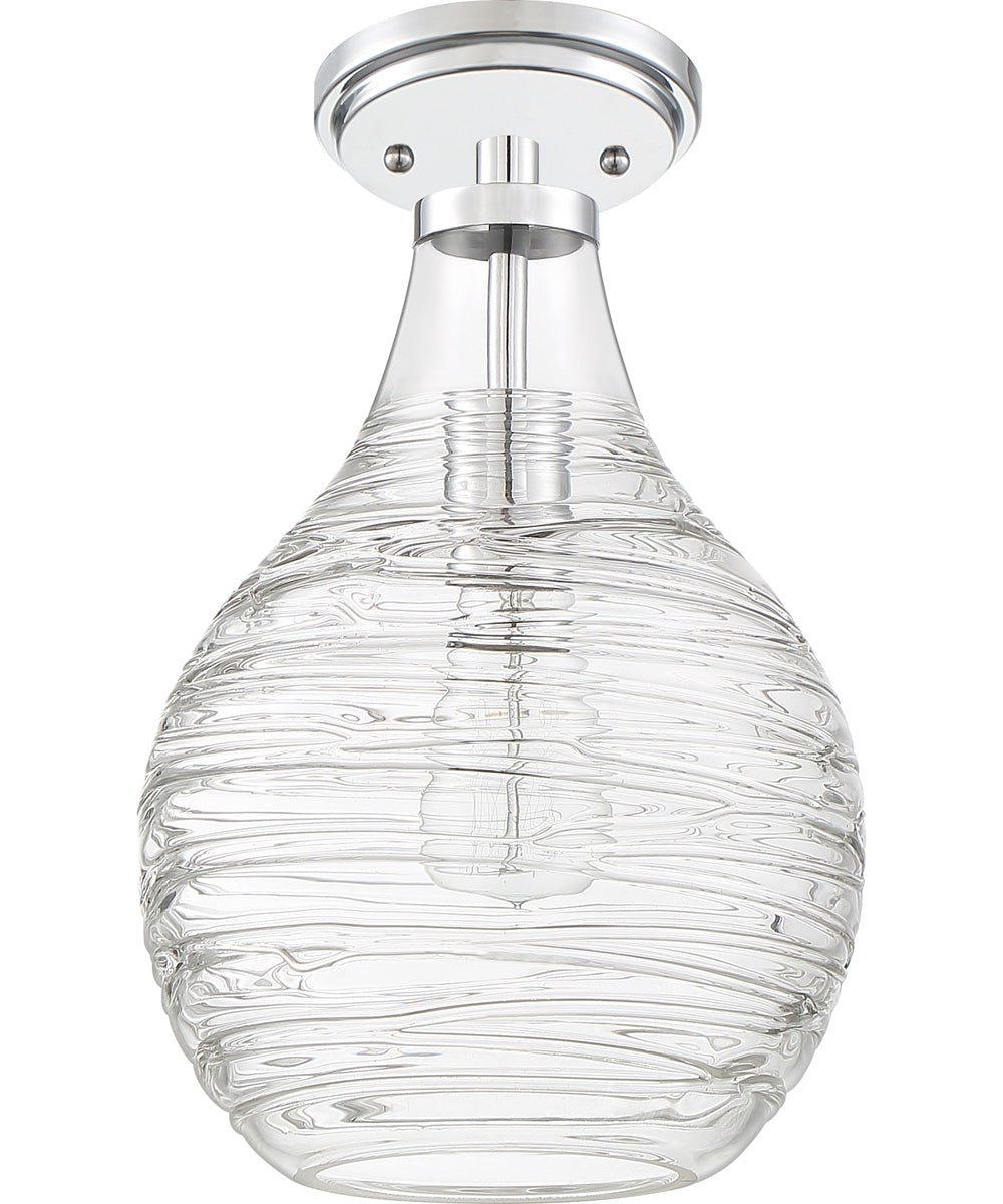 Genie 1-light Semi Flush Mount Polished Chrome