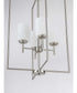 Replay 4-Light Etched White Glass Modern Pendant Light Brushed Nickel