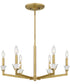 Lottie 6-light Chandelier Aged Brass