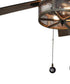8-Ball Billiard Ceiling Fan Pull, 2.25"h with 12" Antiqued Brass Chain