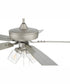 52" Outdoor Pro Plus 104 Clear 3-Light Indoor/Outdoor Ceiling Fan Painted Nickel