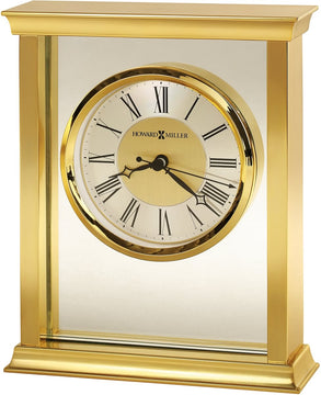 7"H Monticello Tabletop Clock Polished Brass