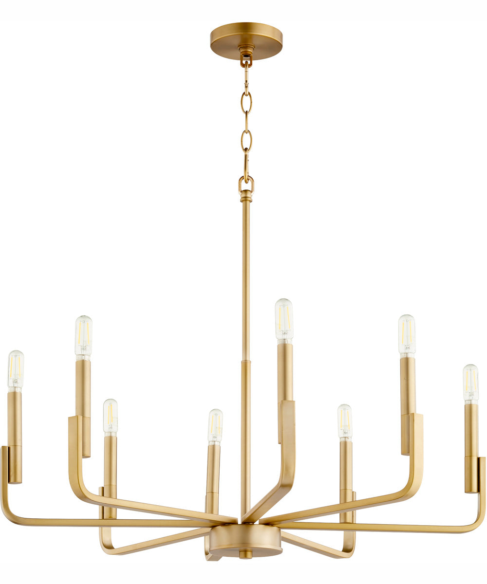 Tempo 8-light Chandelier Aged Brass