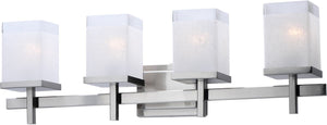 30"W Tetra 4-Light Bath Vanity Satin Nickel