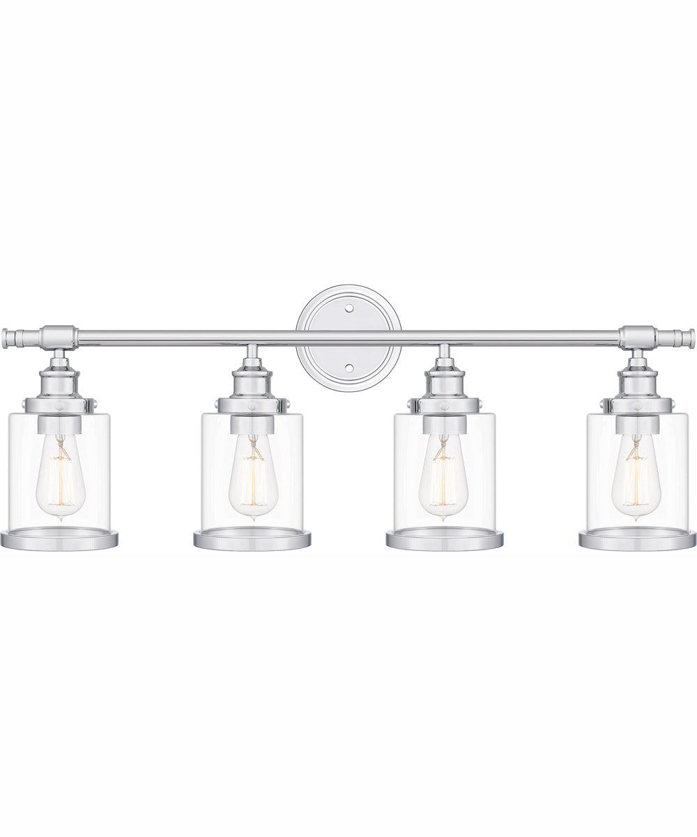 Dixie Extra Large 4-light Bath Light Polished Chrome