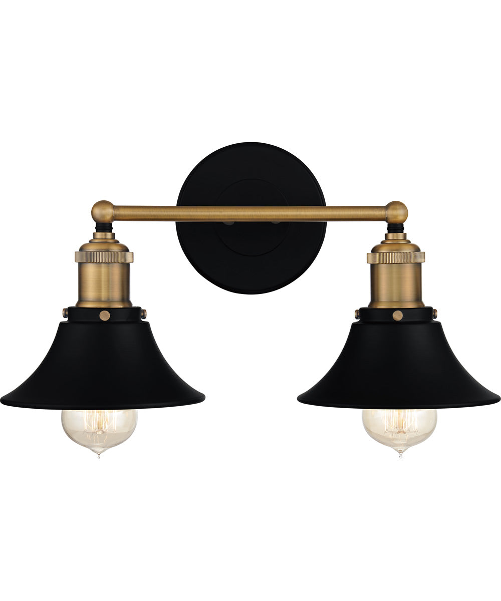 Trafalgar Medium 2-light Bath Light Matte Black