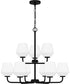 Nielson 9-light Chandelier Matte Black