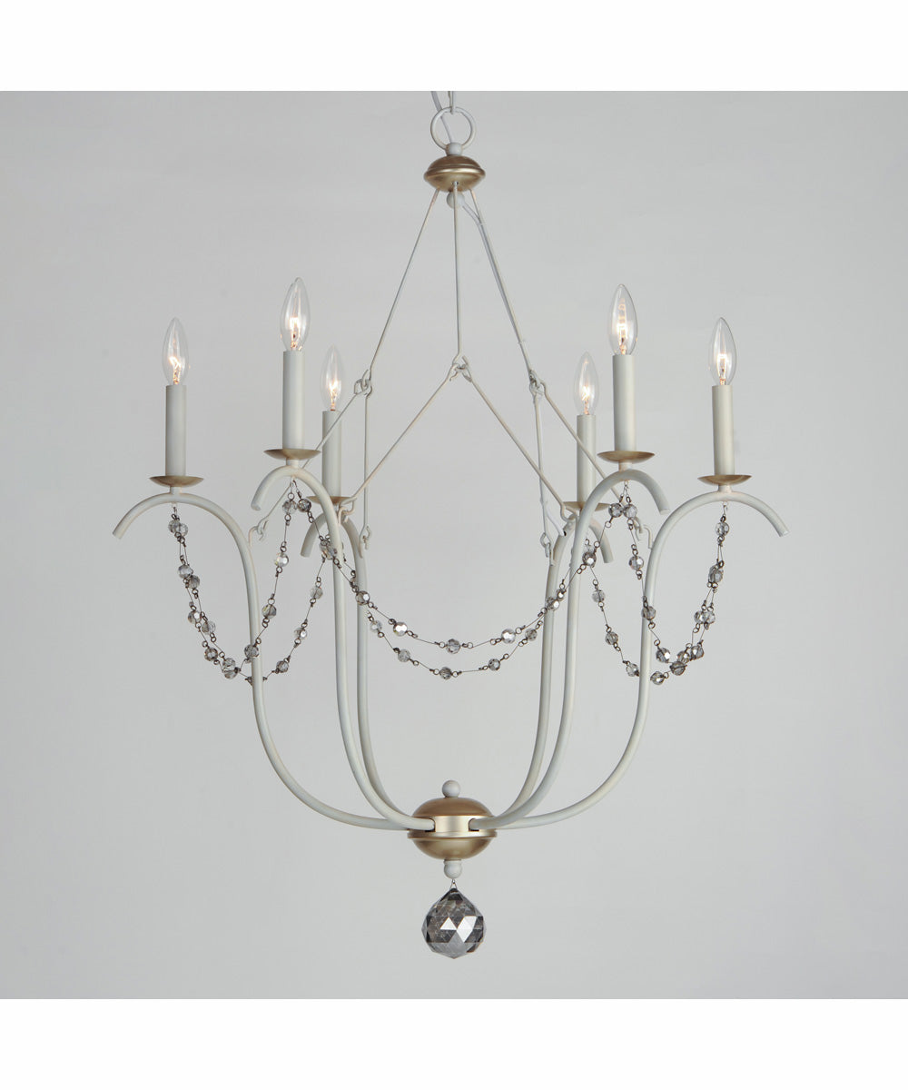 Formosa 6-Light Chandelier Ecru/Venetian Gold