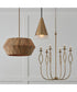 Avant 1-Light Pendant Aged Brass and Black