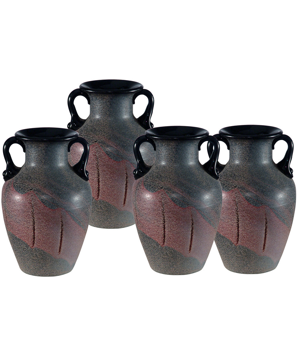 6 Inch H Myria 4-Piece Hand Blown Art Glass Vase Set