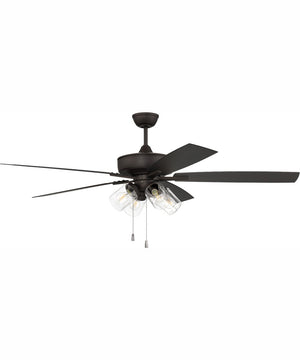 60" Outdoor Super Pro 104 4-Light Indoor/Outdoor Ceiling Fan Espresso