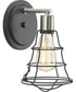 Gauge 1-Light Farmhouse Bath Vanity Light Graphite