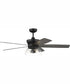 52" Gibson 3-Light Ceiling Fan Flat Black