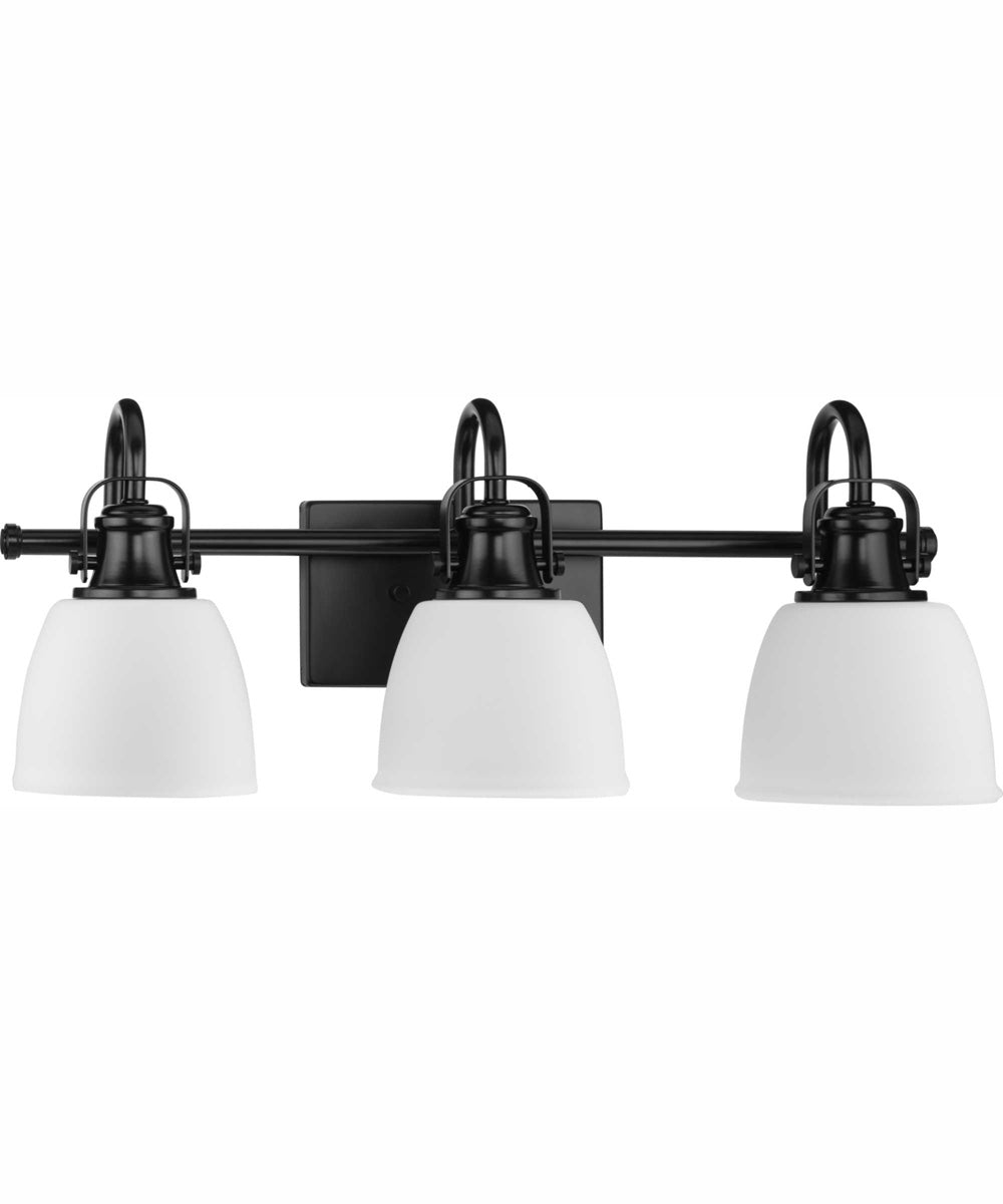 Preston 3-Light Coastal Bath Vanity Light Matte Black
