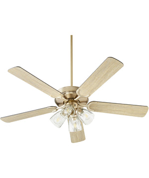 52" Virtue 4-light LED Ceiling Fan Aged Brass