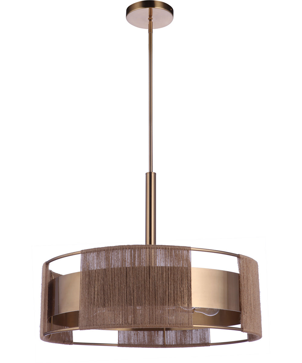 Kensey 6-Light Pendant Satin Brass