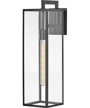 Max 1-Light Large Outdoor Wall Mount Lantern in Black