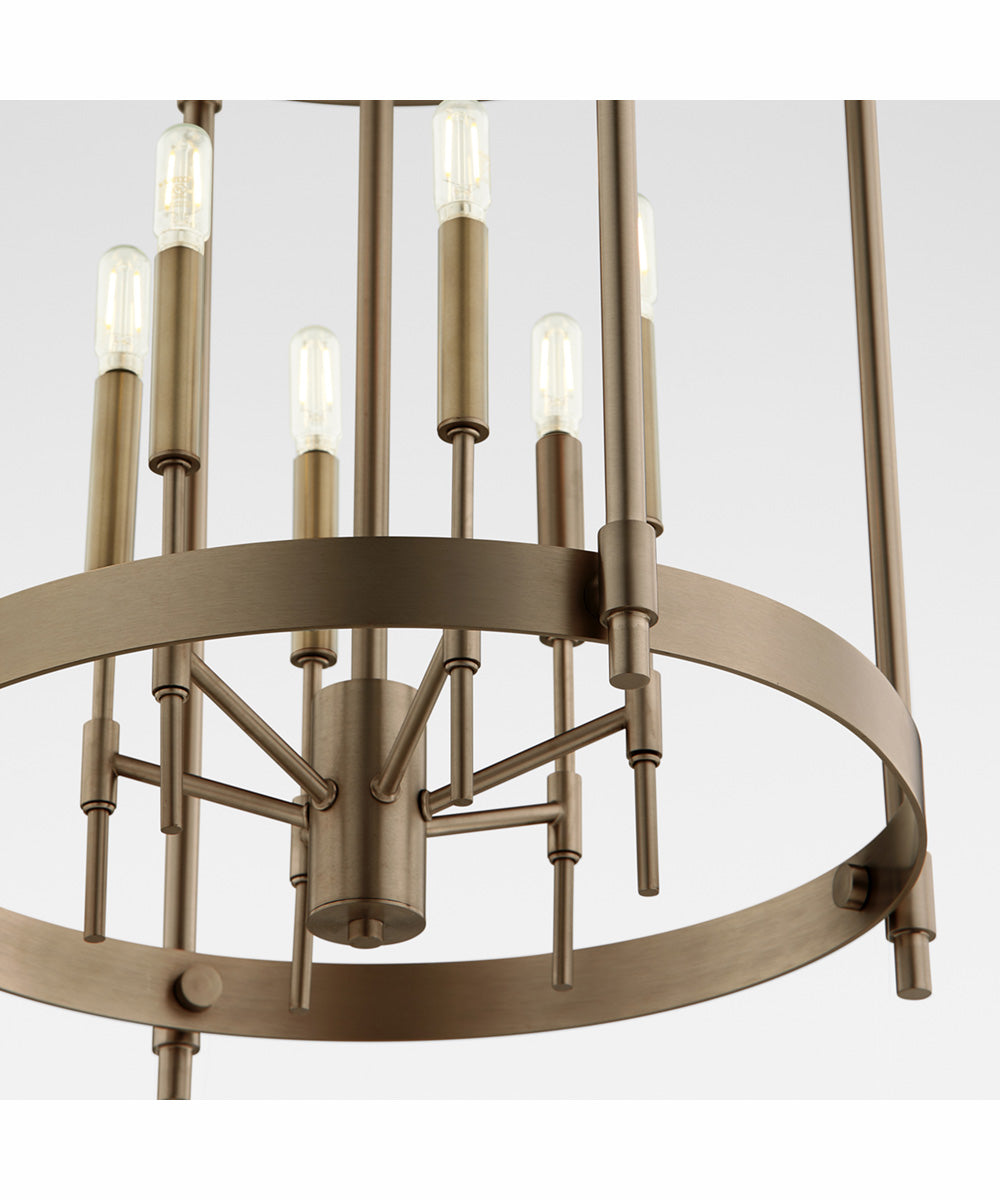 Hamilton 6-light Entry Foyer Hall Chandelier Dark Brass