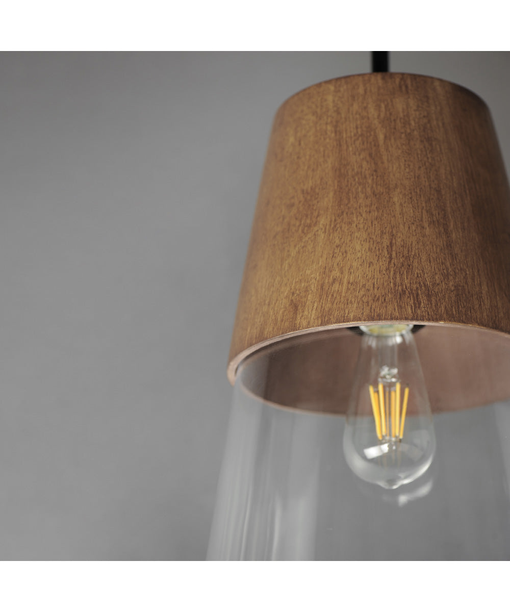 Carpenter 10 inch Mini Pendant Walnut / Black