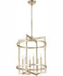 Merrick 6-light Entry Foyer Hall Chandelier Aged Silver Leaf