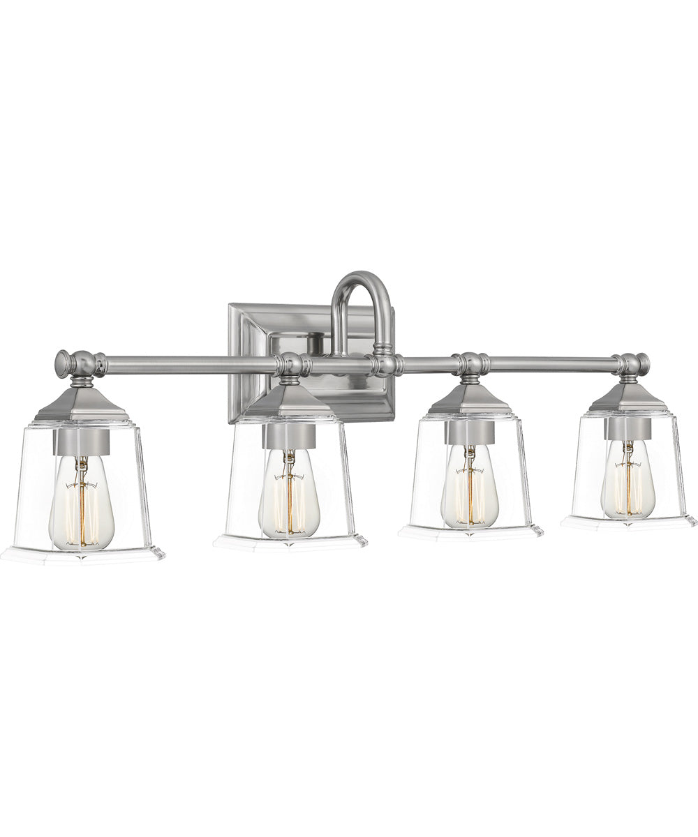Nicholas Extra Large 4-light Bath Light Brushed Nickel