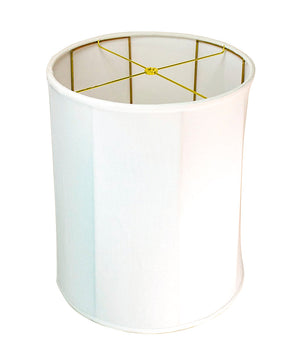 16"W x 19"H Collapsible Drum White Linen Lampshade