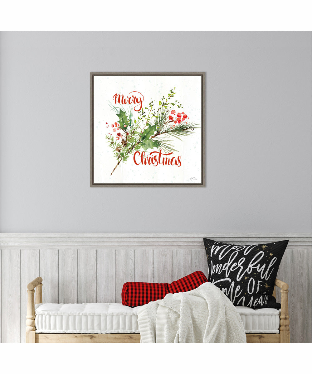 Framed Celebrate the Season IV by Katrina Pete Canvas Wall Art Print (22  W x 22  H), Sylvie Greywash Frame