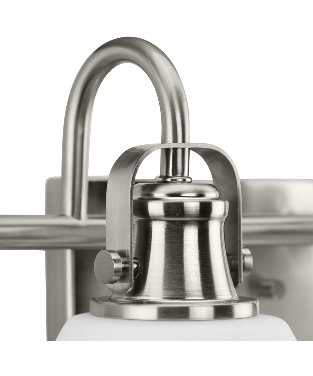 Preston 2-Light Coastal Bath Vanity Light Brushed Nickel