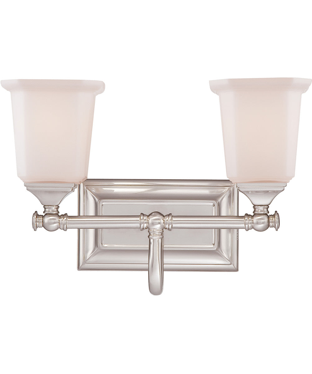 Nicholas Medium 2-light Bath Light Brushed Nickel