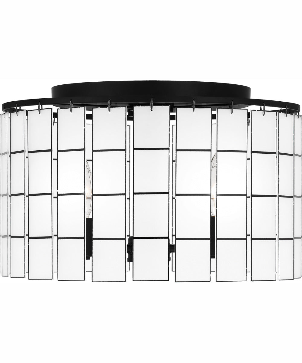 Seigler Medium 3-light Semi Flush Mount Matte Black