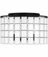 Seigler Medium 3-light Semi Flush Mount Matte Black