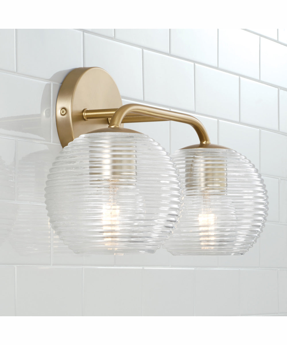 Dolan 2-Light Vanity Matte Brass