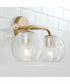 Dolan 2-Light Vanity Matte Brass