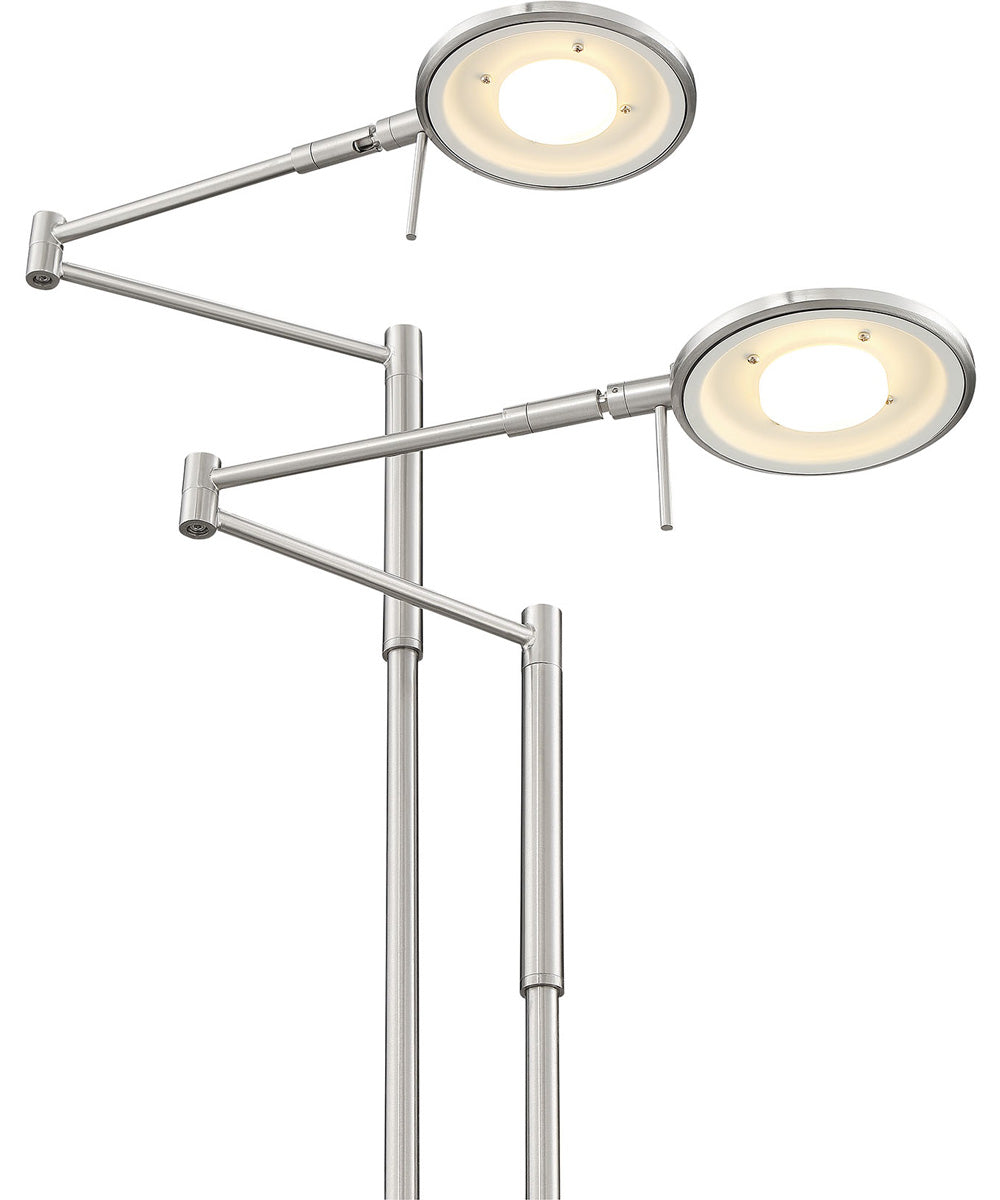 Dessau Turbo LED Floor Lamp Satin Nickel
