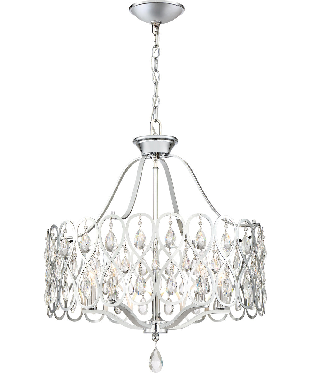 Lulu 5-light Chandelier Polished Chrome