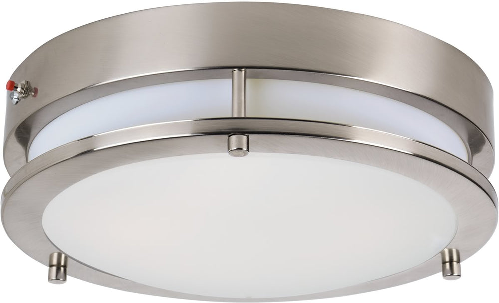 12"W Linear LED Flush Mount Satin Nickel