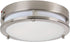 12"W Linear LED Flush Mount Satin Nickel