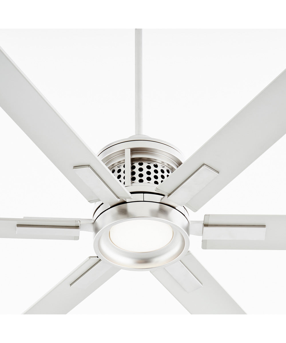 120" Zeus Patio Ceiling Fan Satin Nickel