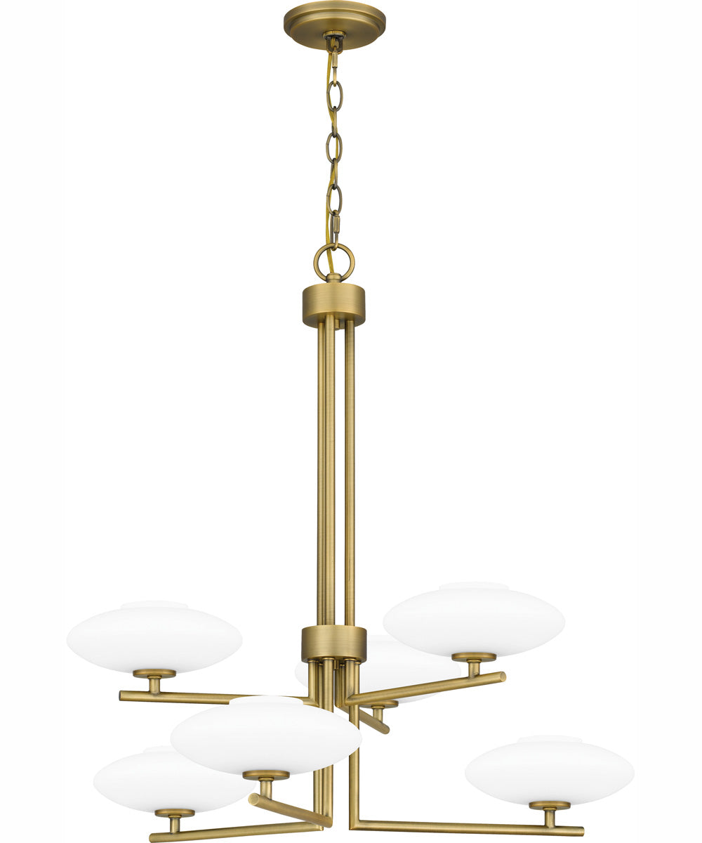 Quoizel Chandelier 6-light Chandelier Aged Brass