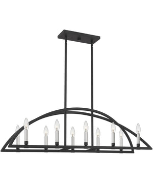 Helena 10-light Island Light Matte Black